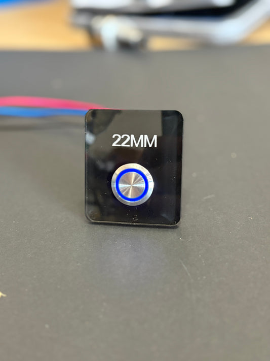 22 MM 3/4 Threaded Barrel Switch Blue (Momentary)