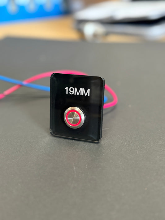 19 MM 3/8 Threaded Barrel Switch Red Latching ON-OFF