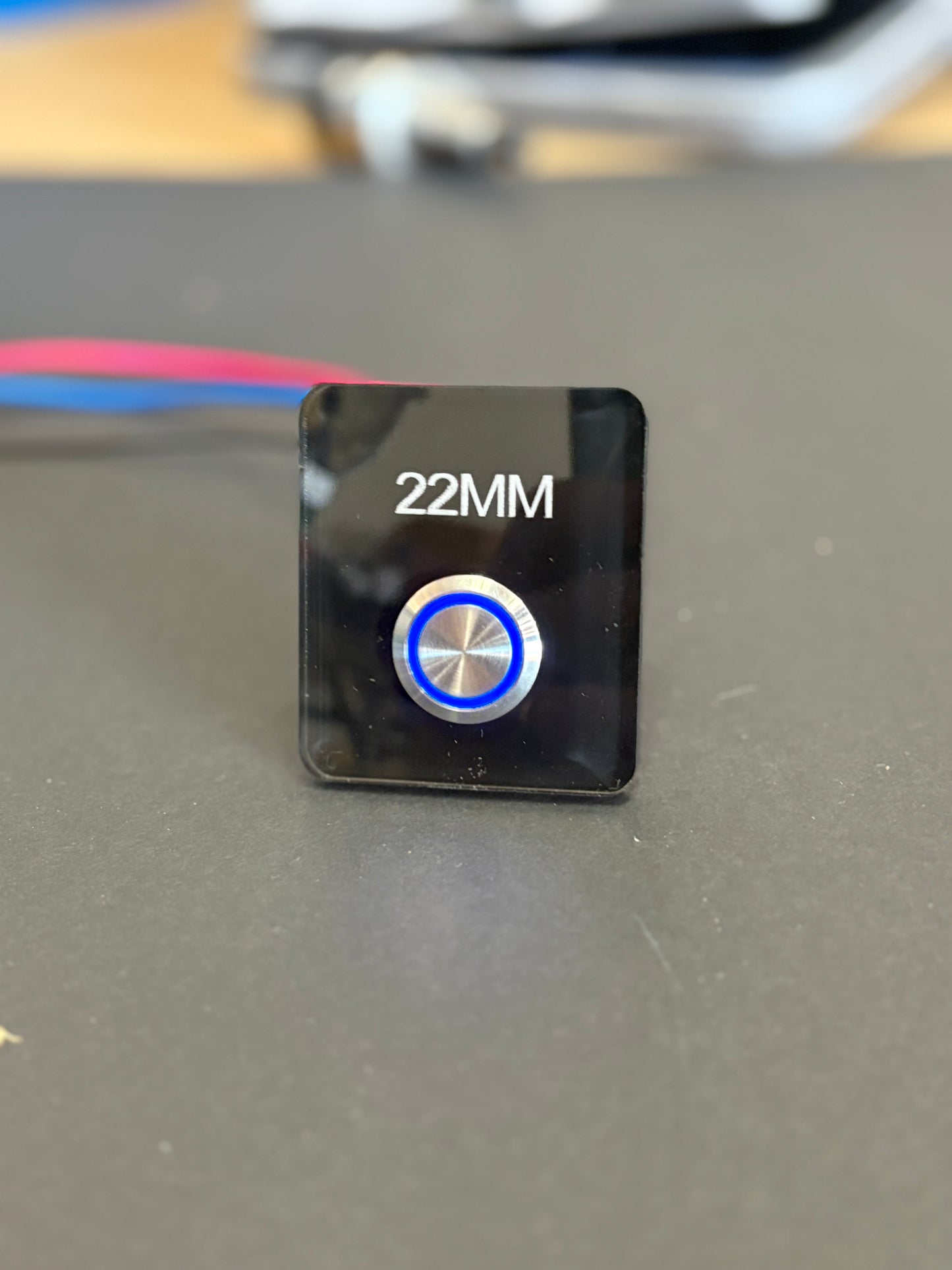 22 MM 3/4 Threaded Barrel Switch Blue (Momentary)