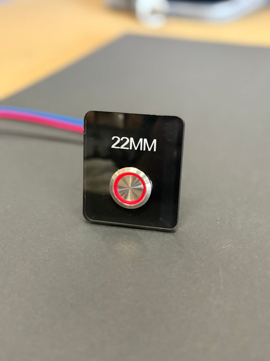 22 MM 3/4 Threaded Barrel Switch Red (Momentary)