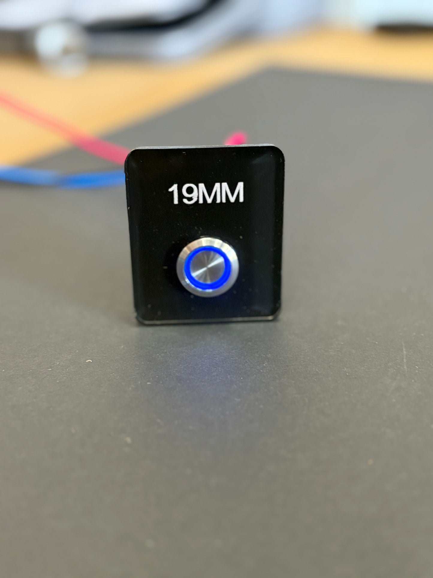 19 MM 3/8 Threaded Barrel Switch Blue (Momentary)