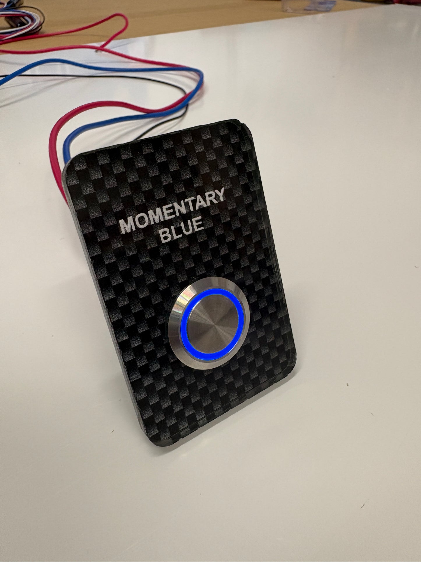 22 MM 3/4 Threaded Barrel Switch Blue (Momentary)