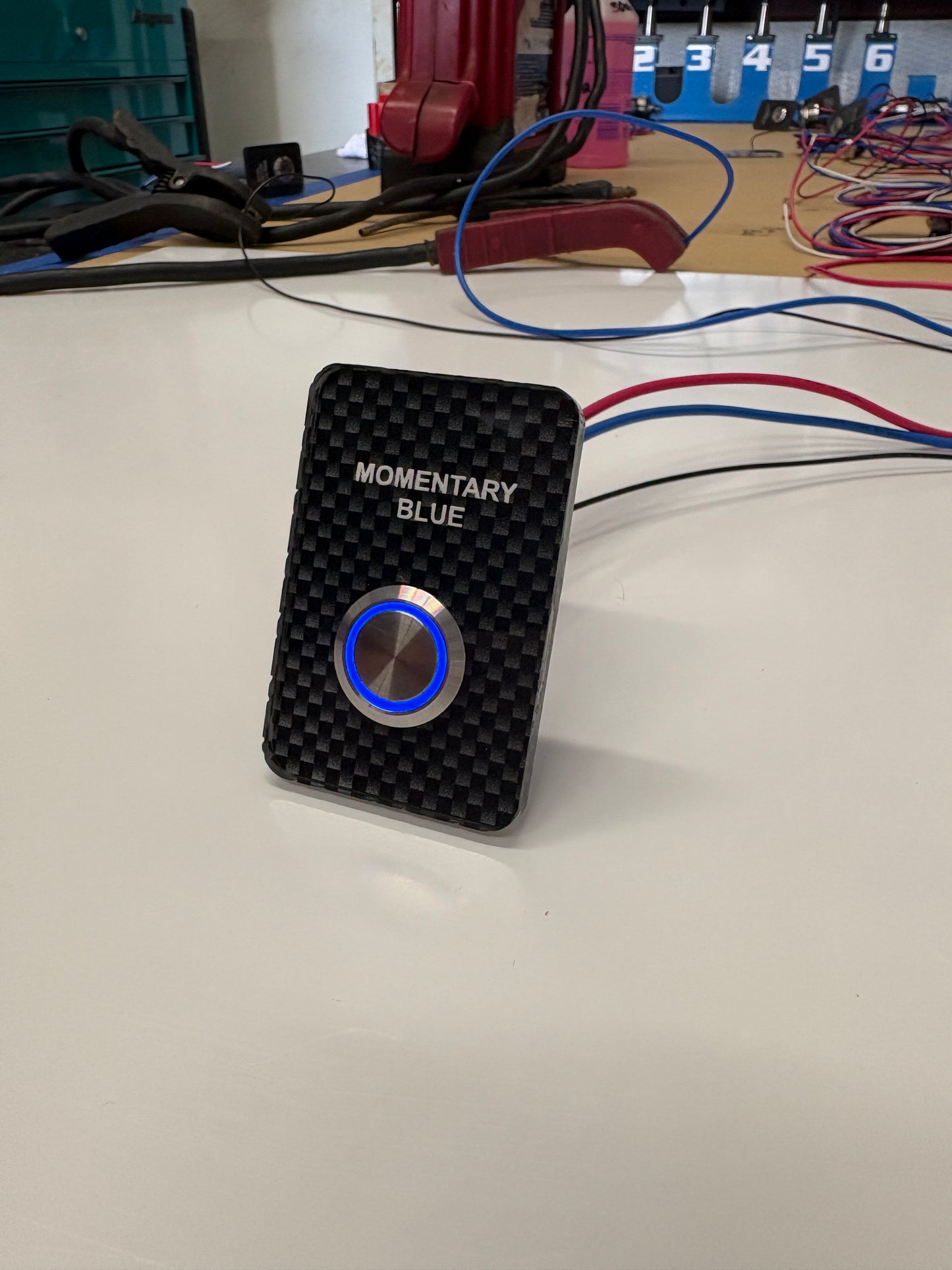 22 MM 3/4 Threaded Barrel Switch Blue (Momentary)