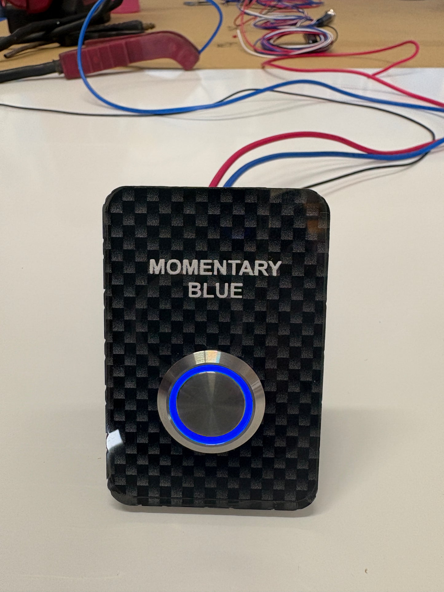 22 MM 3/4 Threaded Barrel Switch Blue (Momentary)