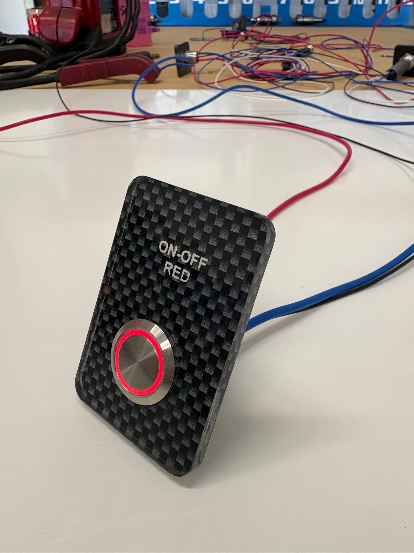 22 MM 3/4 Threaded Barrel Switch Red Latching ON-OFF