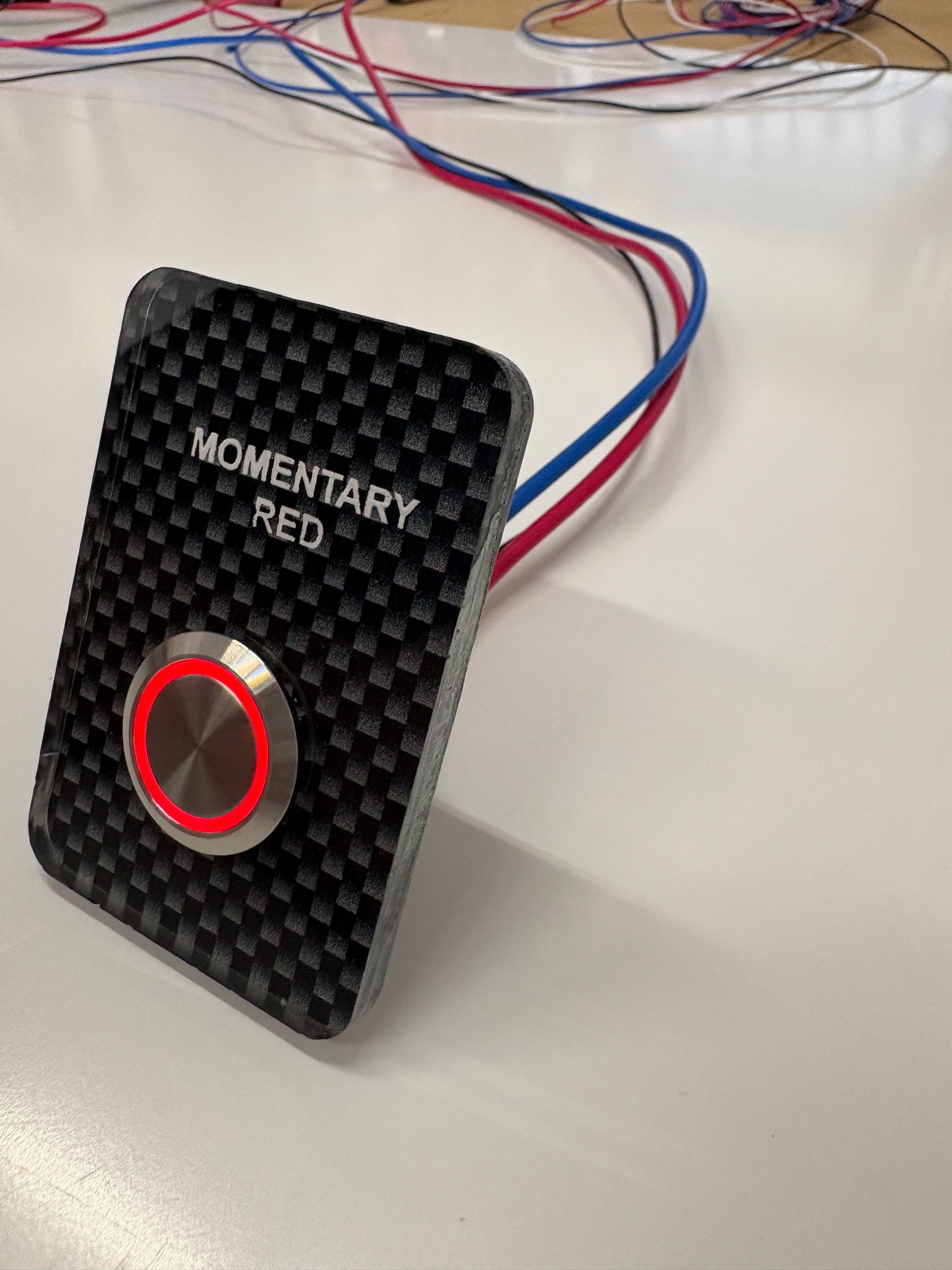 22 MM 3/4 Threaded Barrel Switch Red (Momentary)