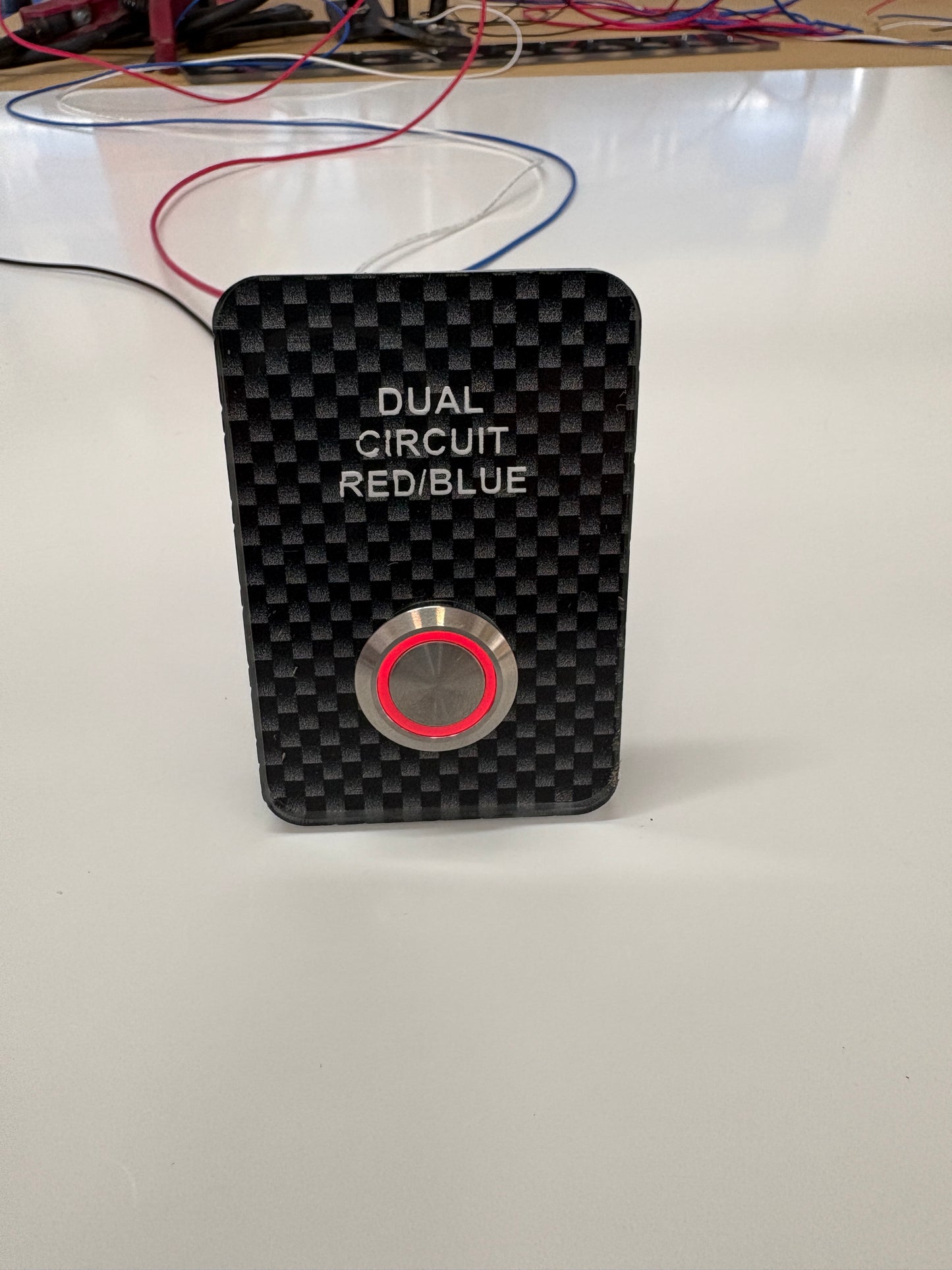 19 MM 3/8 Threaded Barrel Switch Blue & Red Dual Circuit