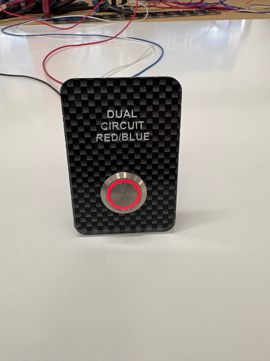 22 MM 3/4 Threaded Barrel Switch Red & Blue Dual Circuit