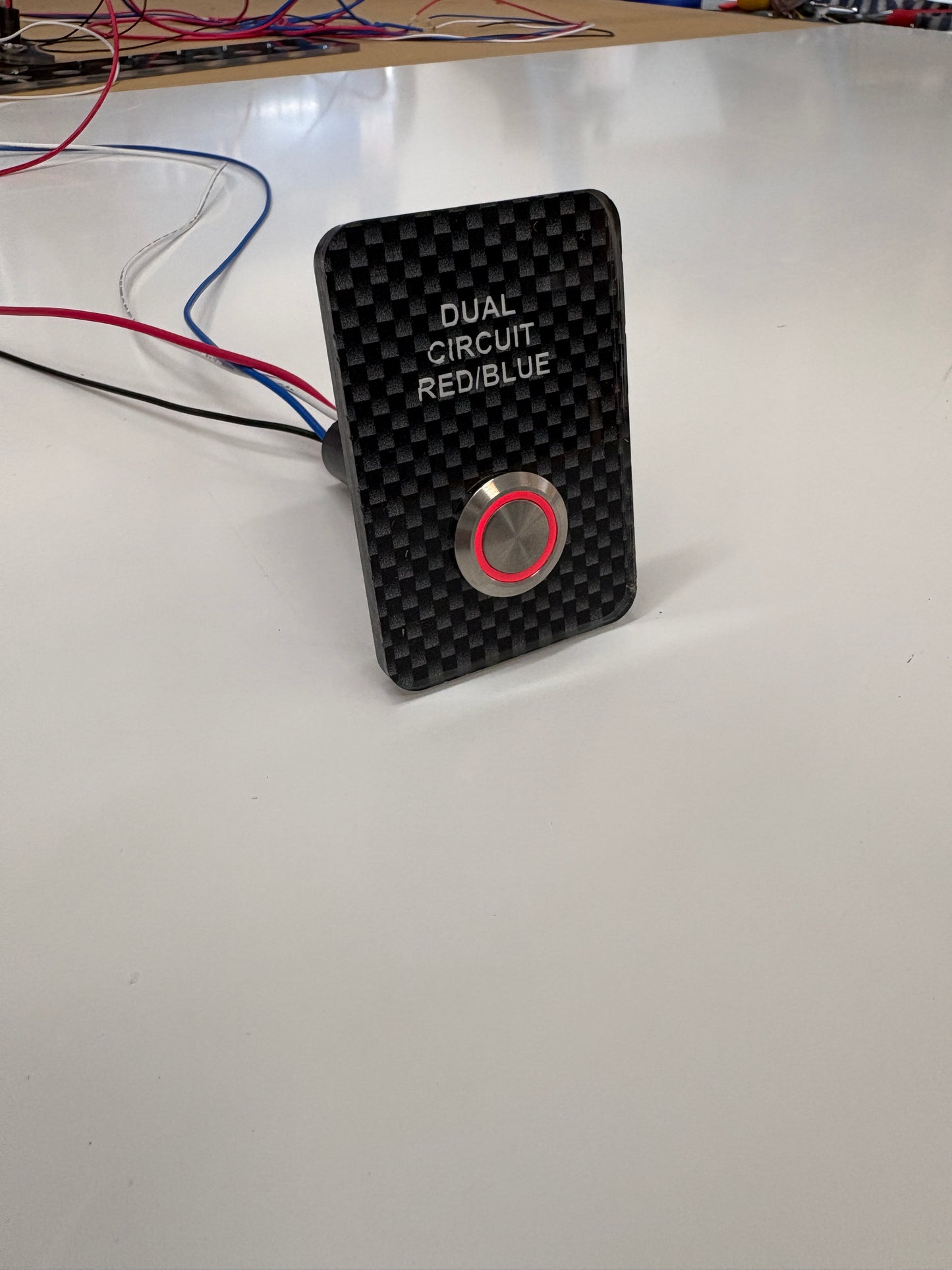 19 MM 3/8 Threaded Barrel Switch Blue & Red Dual Circuit