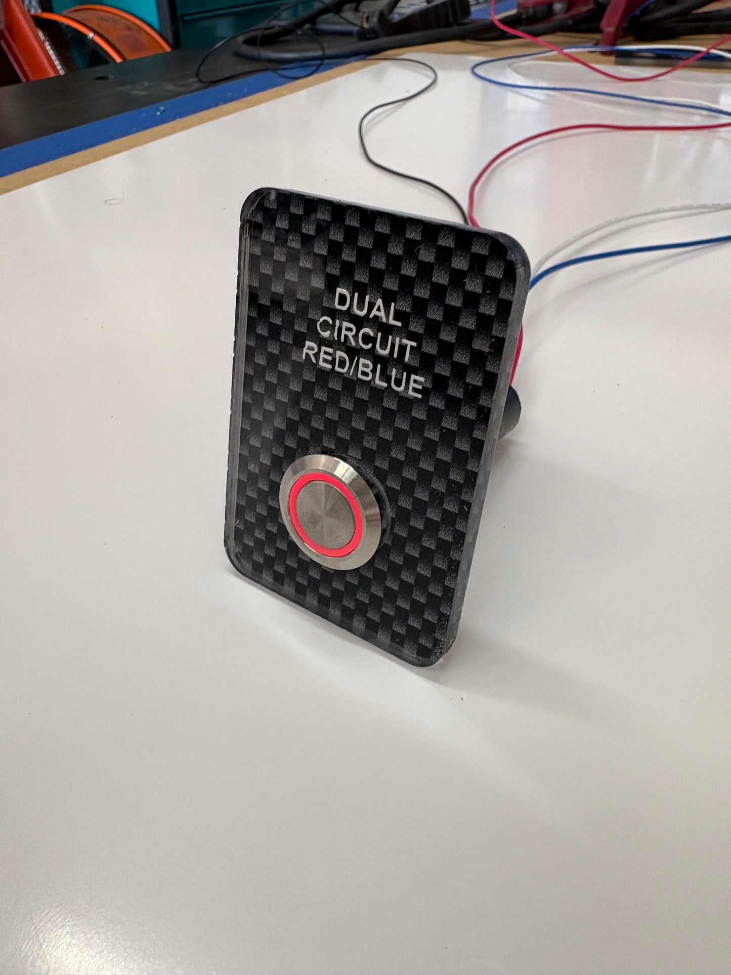 19 MM 3/8 Threaded Barrel Switch Blue & Red Dual Circuit