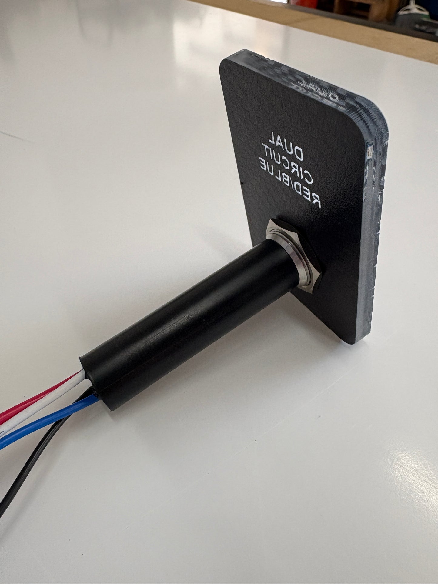 19 MM 3/8 Threaded Barrel Switch Blue & Red Dual Circuit