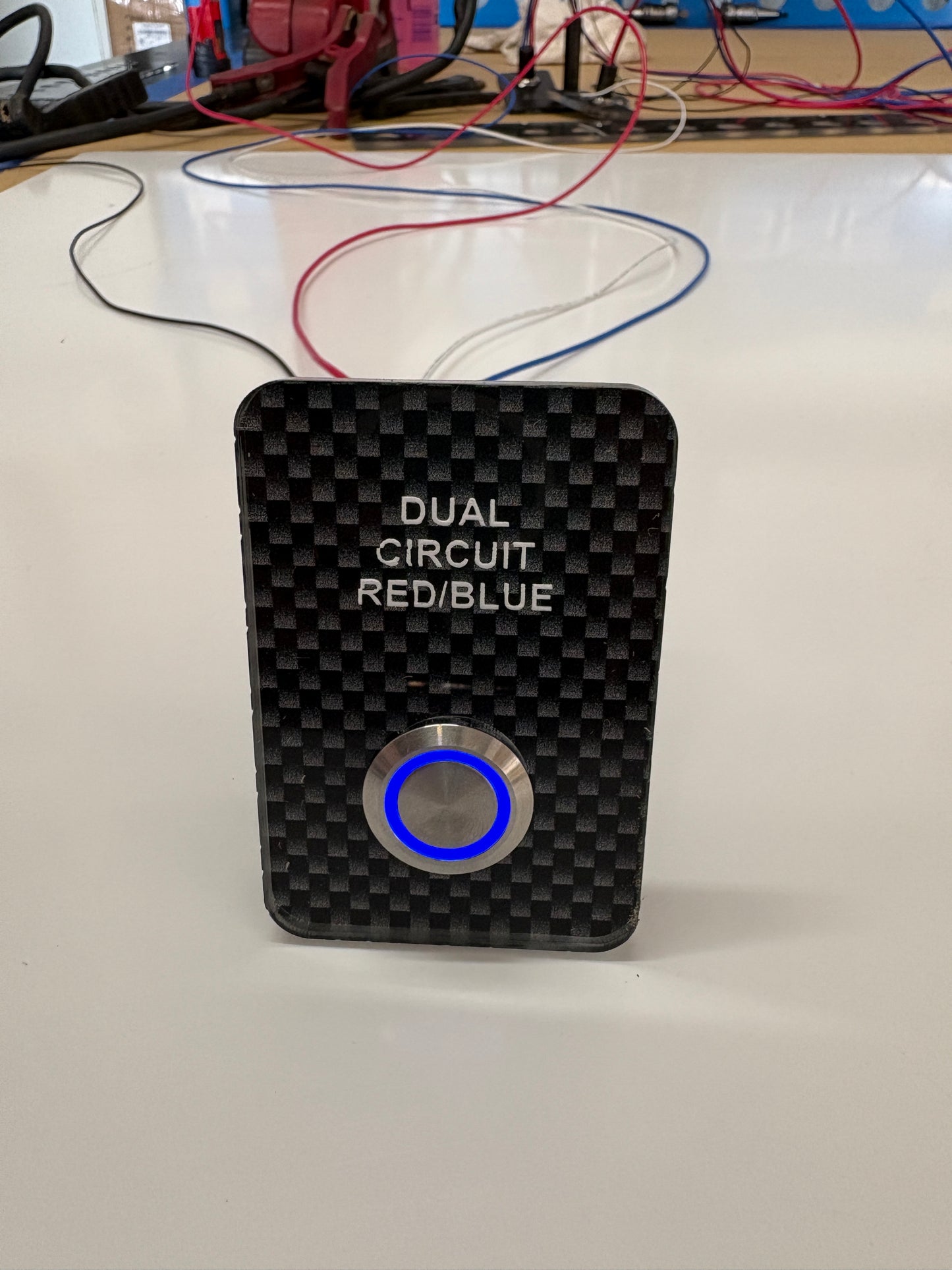 19 MM 3/8 Threaded Barrel Switch Blue & Red Dual Circuit