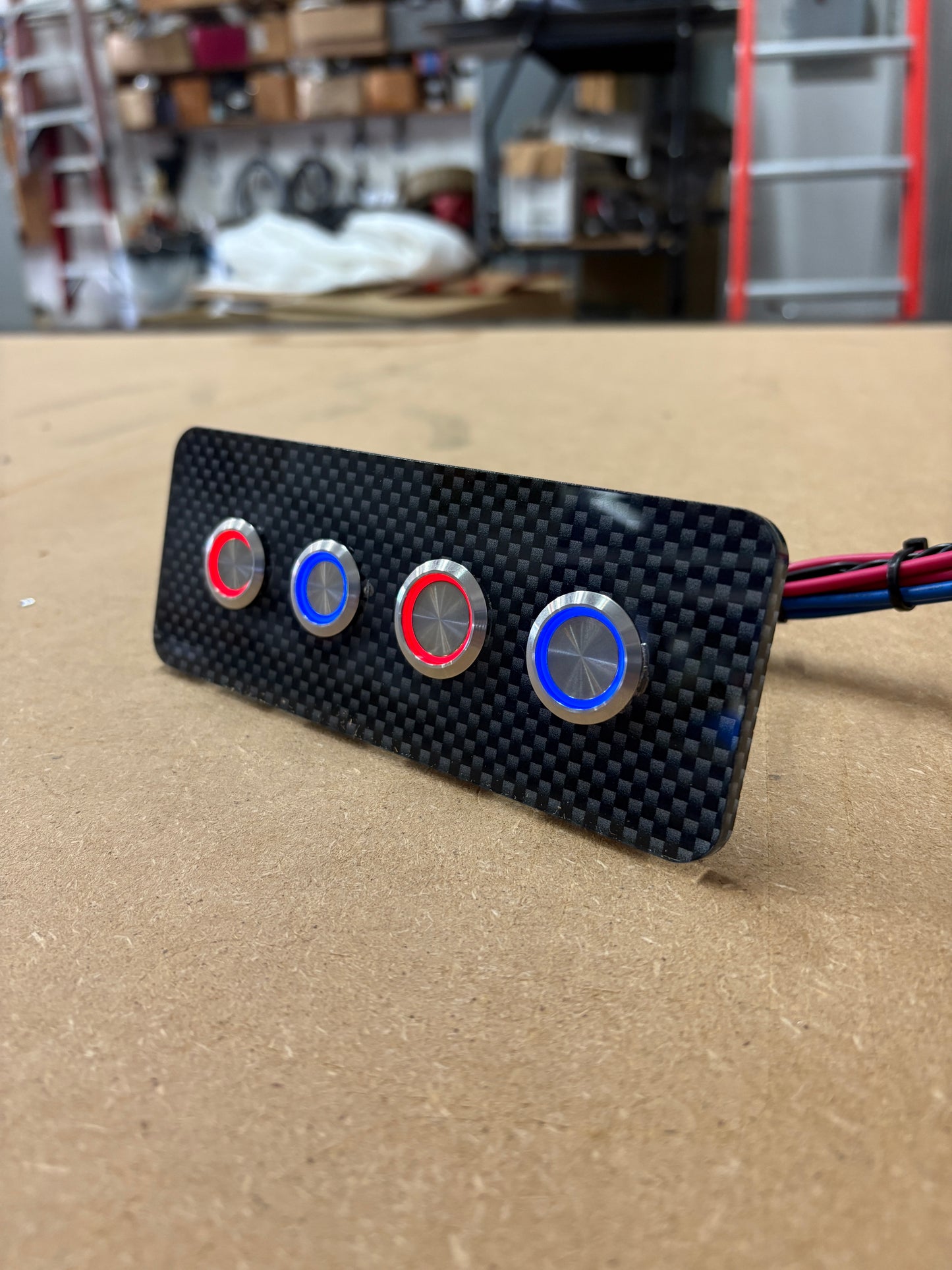 22 MM 3/4 Threaded Barrel Switch Blue (Momentary)