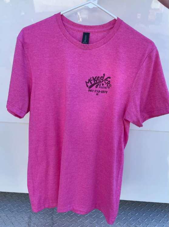 Short Sleeve T-shirt - Pink with Black Writing